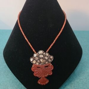 Polki Diamond (raw uncut) Pendant Necklace